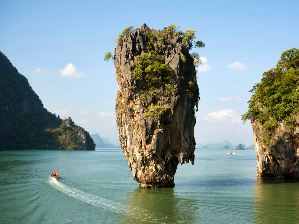 View to Koh Tapu, so-called James Bond Island, The Man with the Golden Gun, Ko Khao Phing Kan, Phang-Nga Bay, Ao Phang Nga Natio