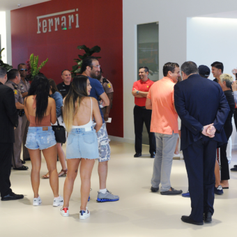 guests at THE COLLECTION's ferrari drive and dine event