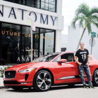 Marc Megna in the Jaguar I-Pace from THE COLLECTION Miami